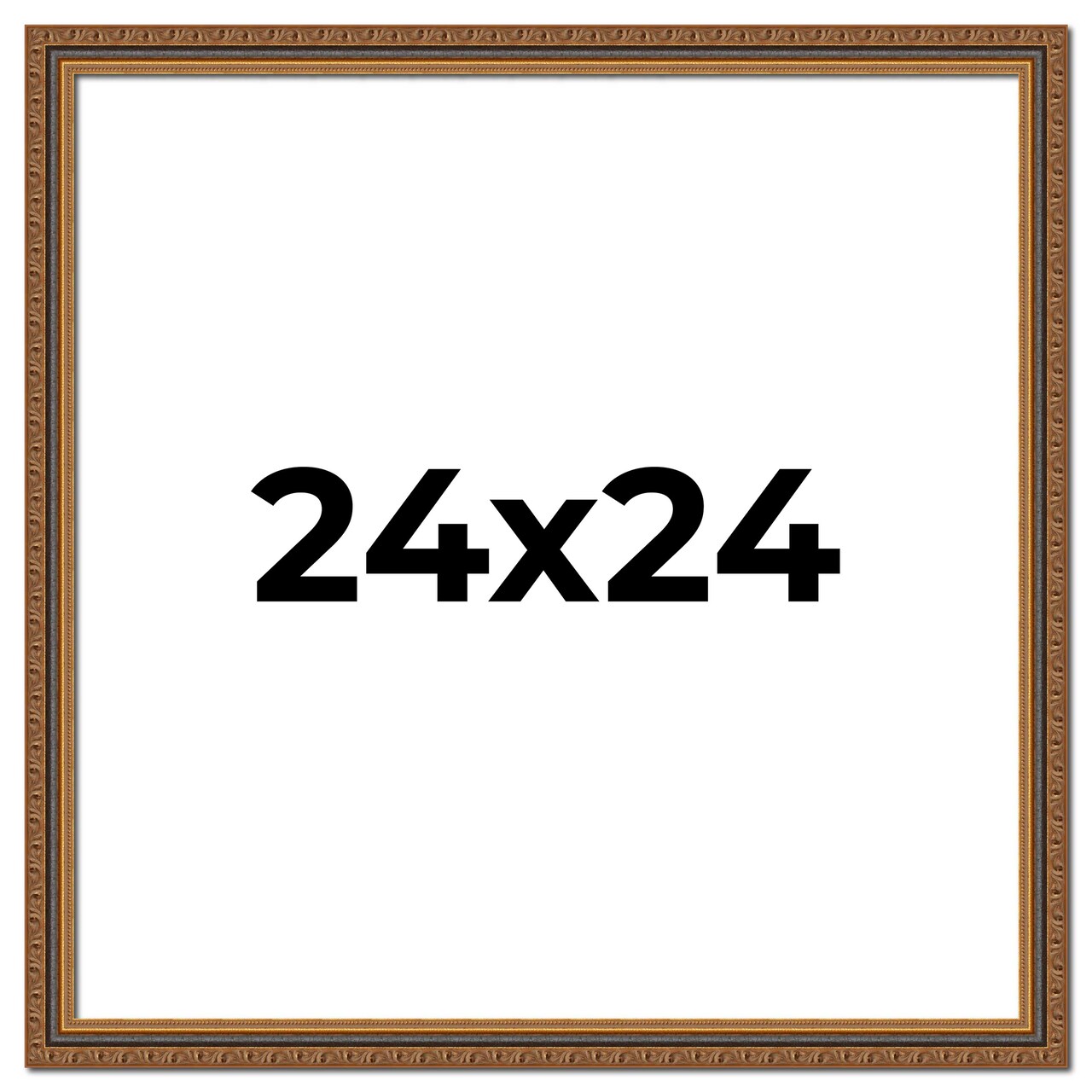 Square Classic Gold Picture Frame - UV Acrylic, Foam Board Backing, Hanging Hardware